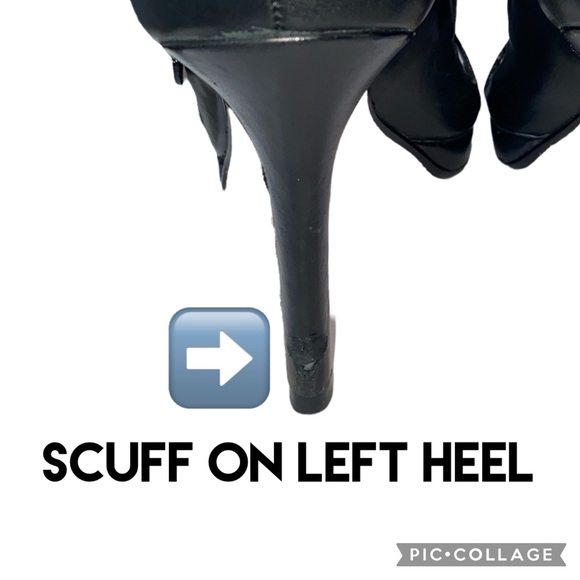 Cole Haan Open Toe Leather Buckle Heels - Picture 7 of 10